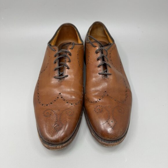 Allen Edmonds Fairfax Walnut Patina Leather Wingtip Dress Shoes Size 10.5 D main image 5